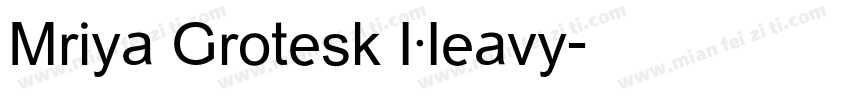 Mriya Grotesk Heavy字体转换